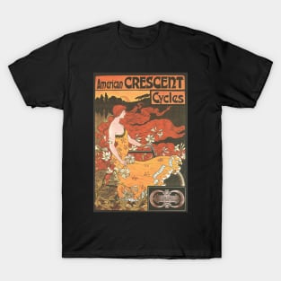 American Crescent Cycles - Vintage Bicycle Poster from 1899 T-Shirt